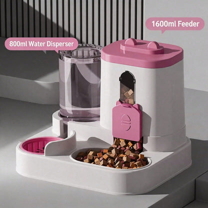 Automatic Gravity Pet Feeder & Water Dispenser
