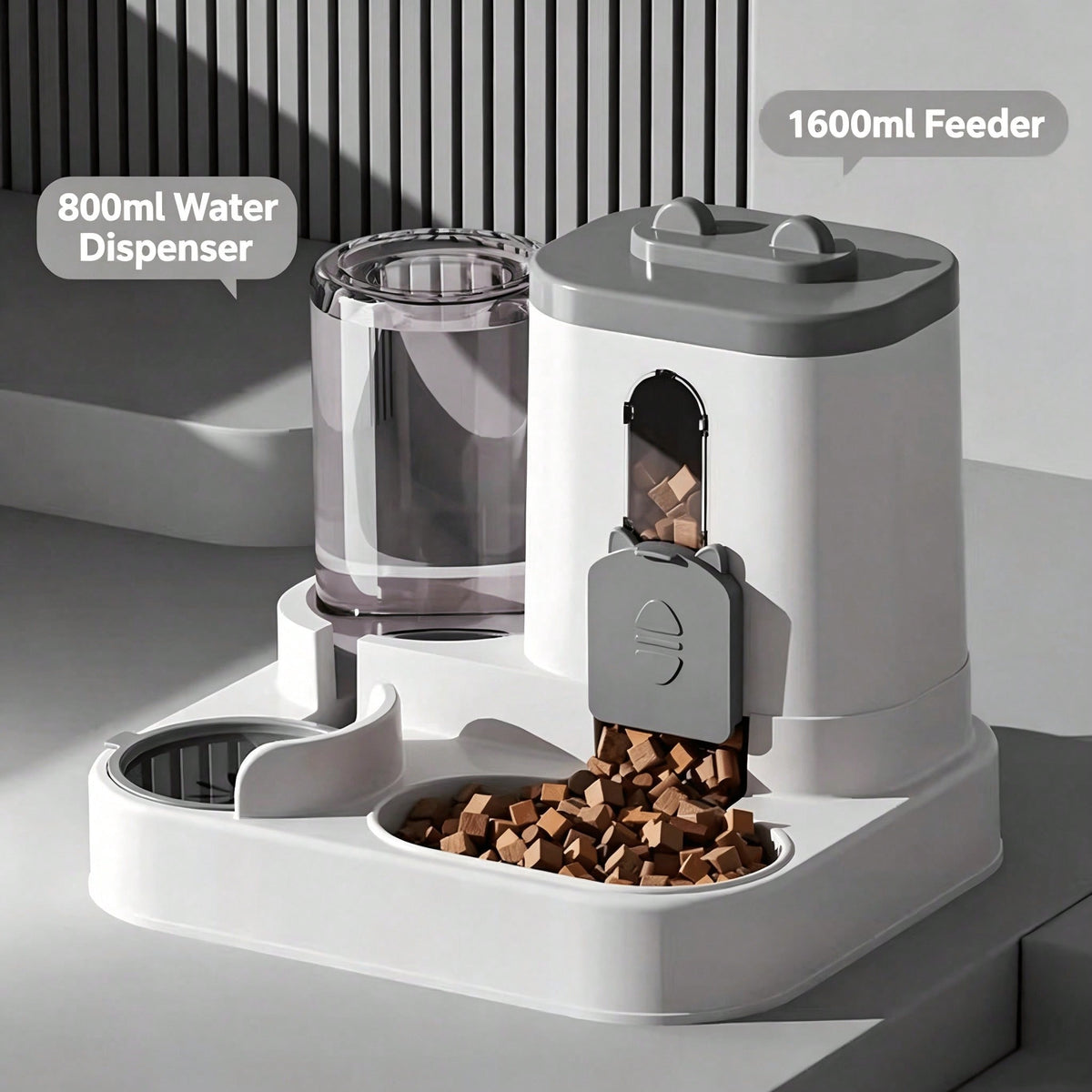 Automatic Gravity Pet Feeder & Water Dispenser