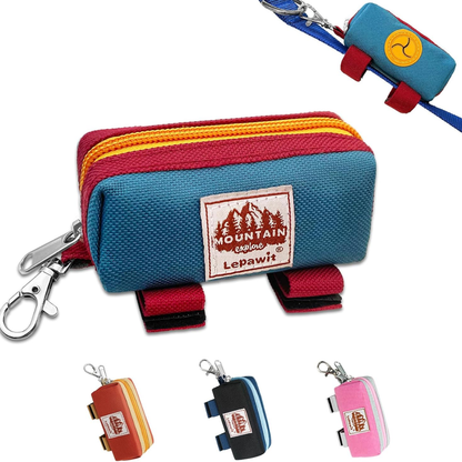 Dog Walking Poop Bag Holder with Zipper Pocket