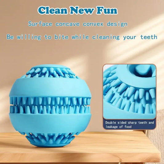 🦷 Interactive Dental Chew Ball for Dogs – Teeth Cleaning & Treat Toy