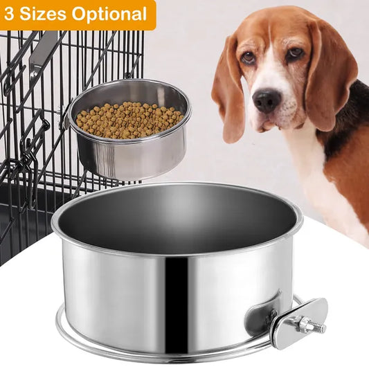 Stainless Steel Hanging Dog Bowl