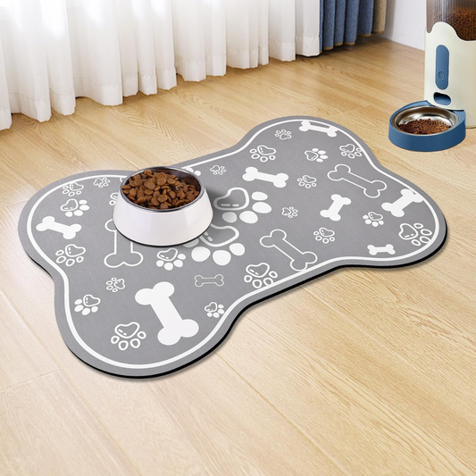 🐾 Bone-Shaped Pet Feeding Mat
