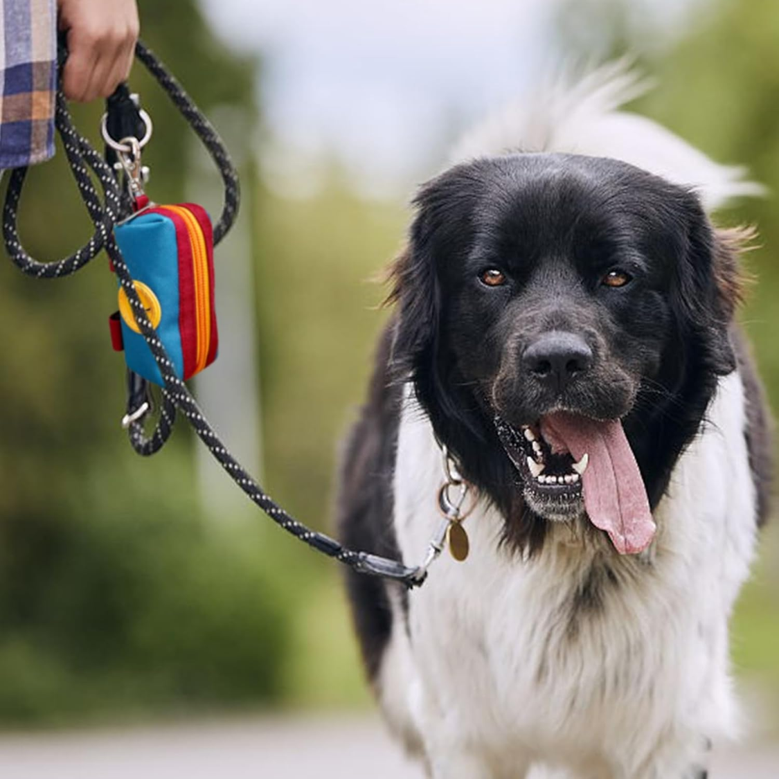 Dog Walking Poop Bag Holder with Zipper Pocket
