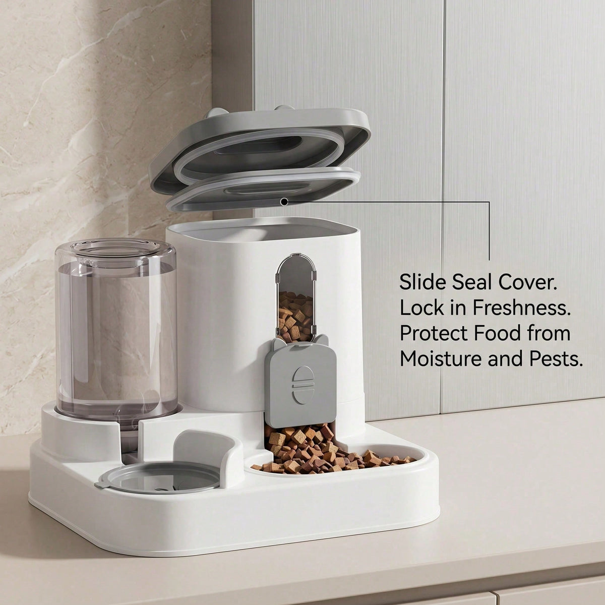 Automatic Gravity Pet Feeder & Water Dispenser