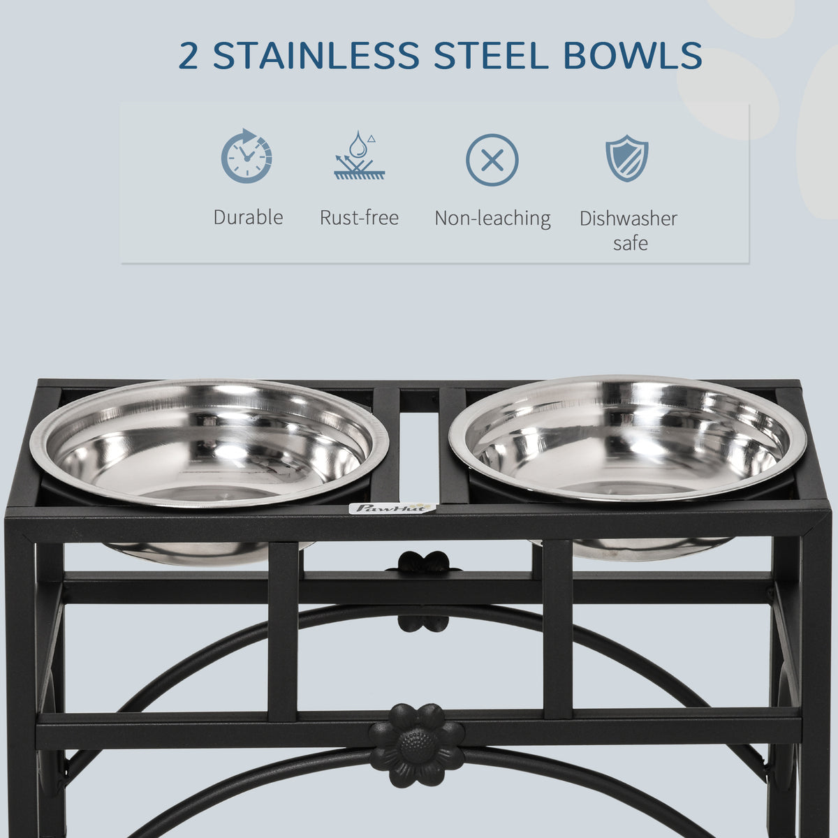 Elevated Stainless Steel Dog Feeding Station