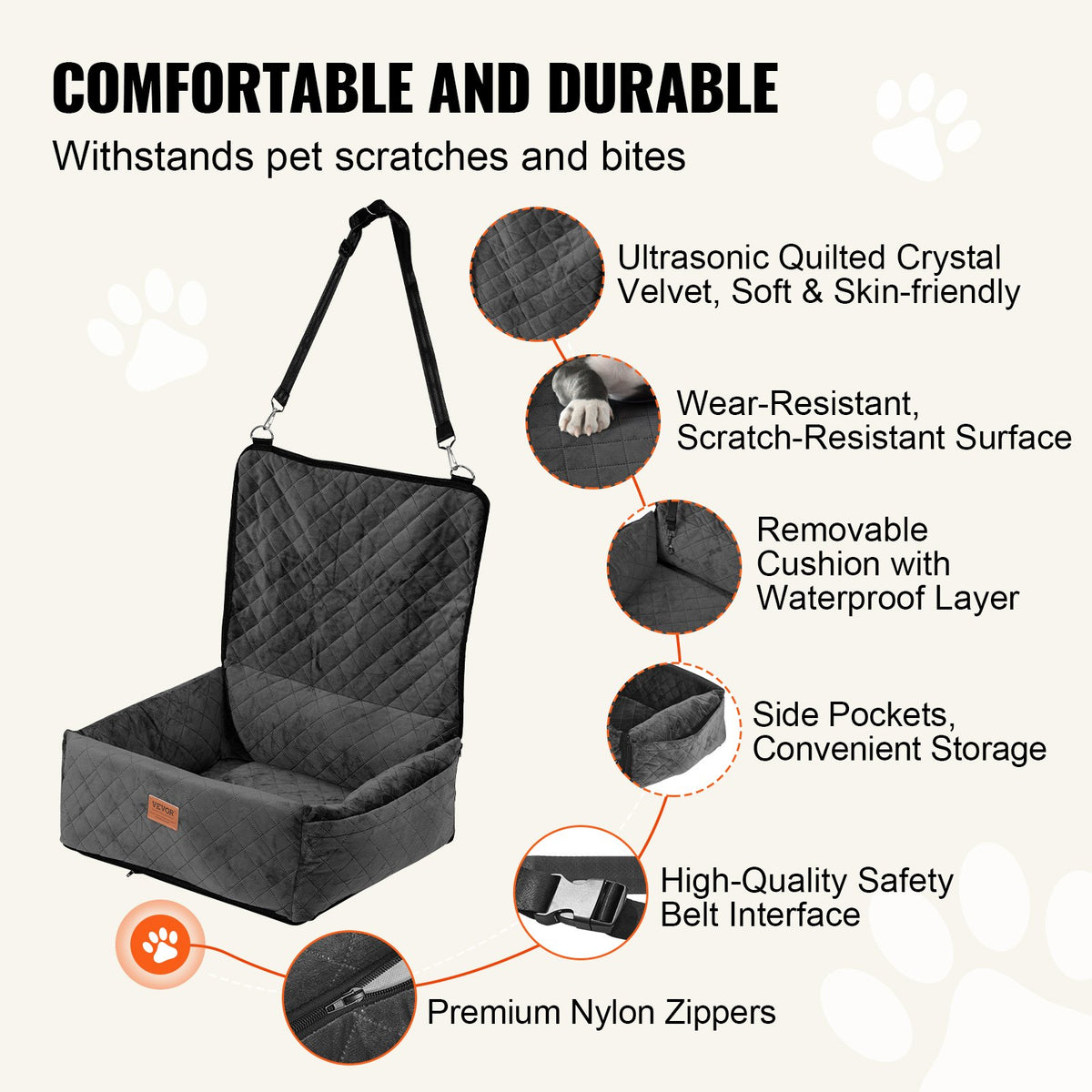 Dog Car Booster Seat – Safe & Comfortable Travel Bed