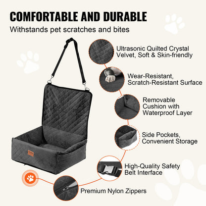 Dog Car Booster Seat – Safe & Comfortable Travel Bed