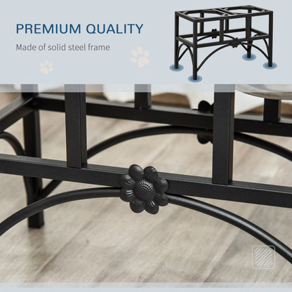 Elevated Stainless Steel Dog Feeding Station