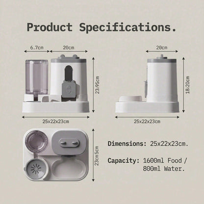 Automatic Gravity Pet Feeder & Water Dispenser