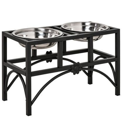 Elevated Stainless Steel Dog Feeding Station